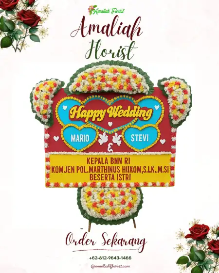 Papan Bunga Pernikahan Batang Asam